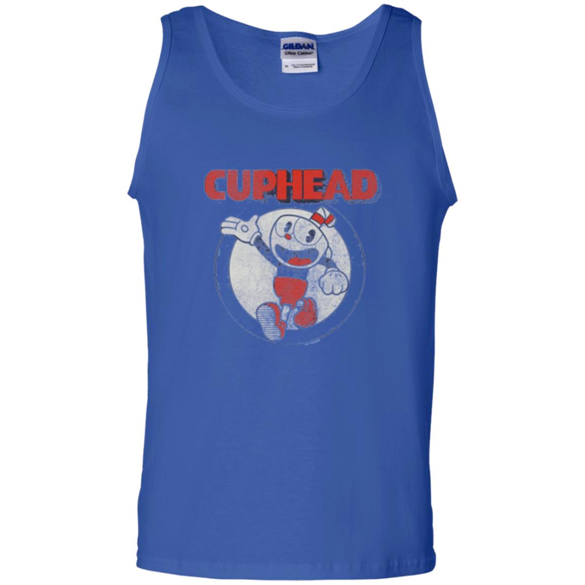Cuphead T-shirt Cuphead Waving Circle Portrait Royal