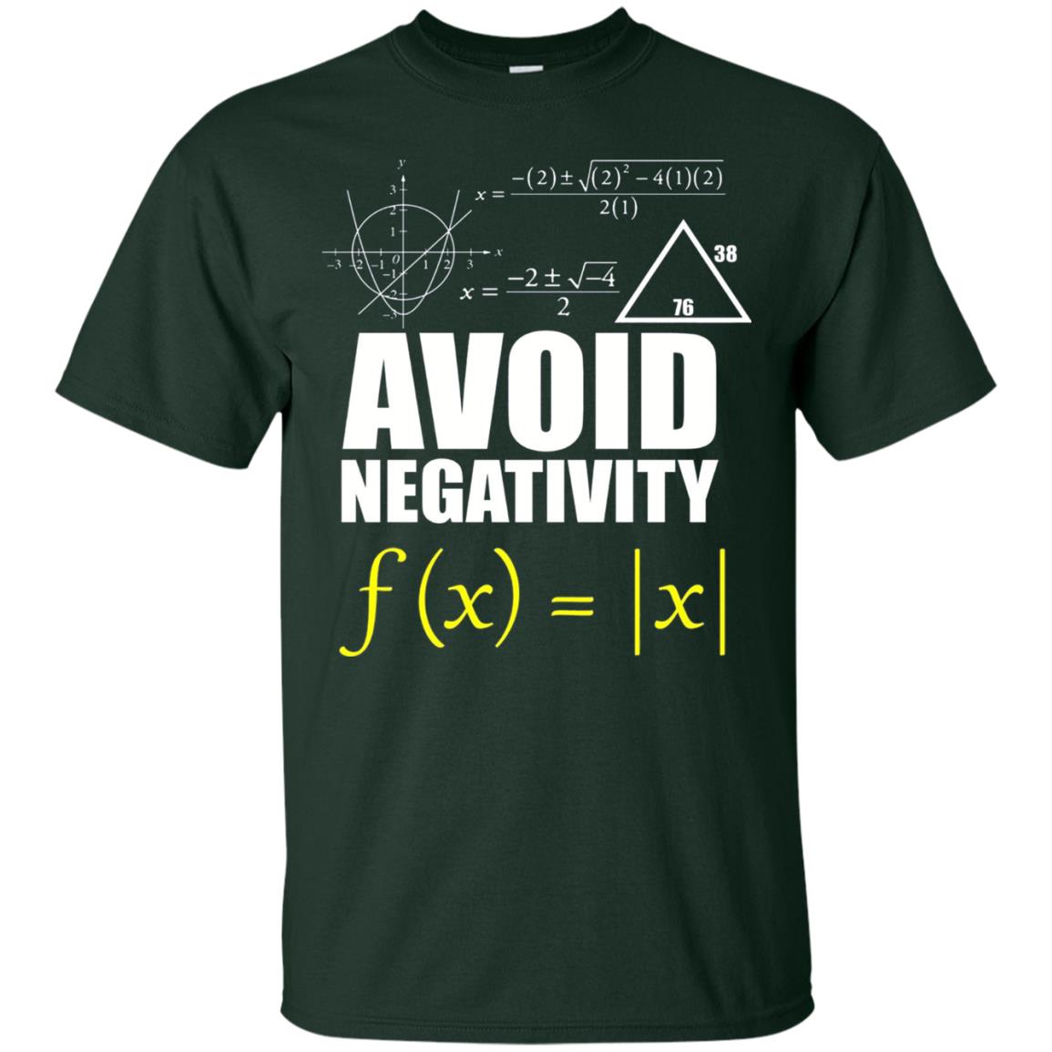 Avoid Negativity Math Teacher T-shirt Forest
