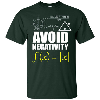 Avoid Negativity Math Teacher T-shirt Forest
