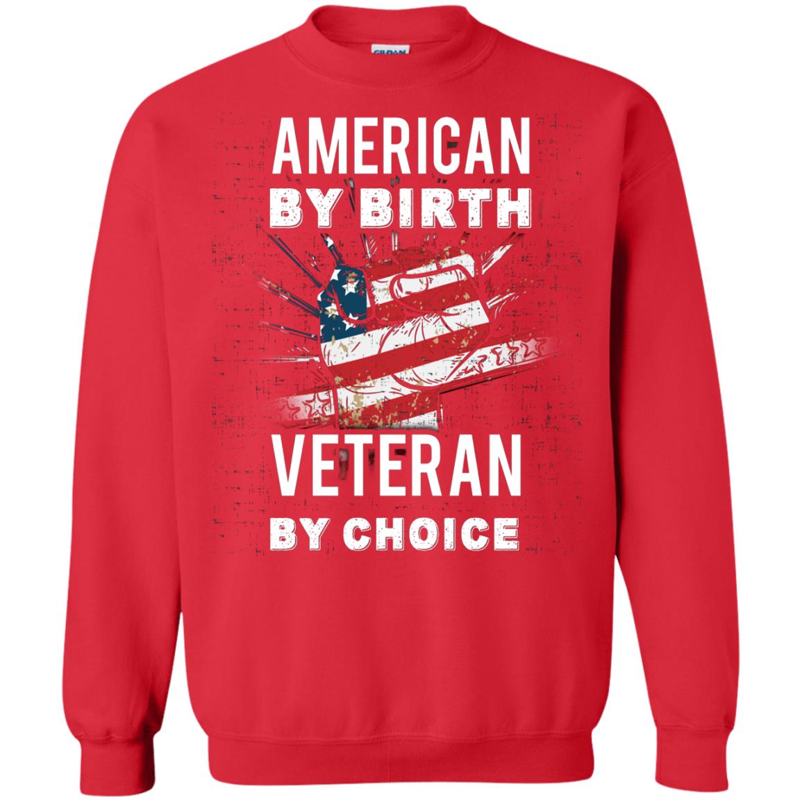 American By Birth Veteran By Choice Independence Day 4th July Shirt Red
