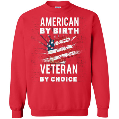 American By Birth Veteran By Choice Independence Day 4th July Shirt Red