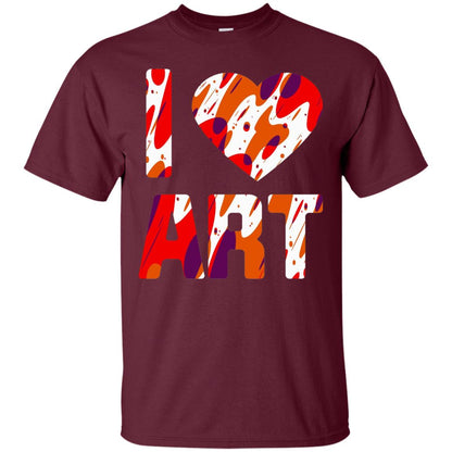 Artist T-shirt I Love Art Maroon
