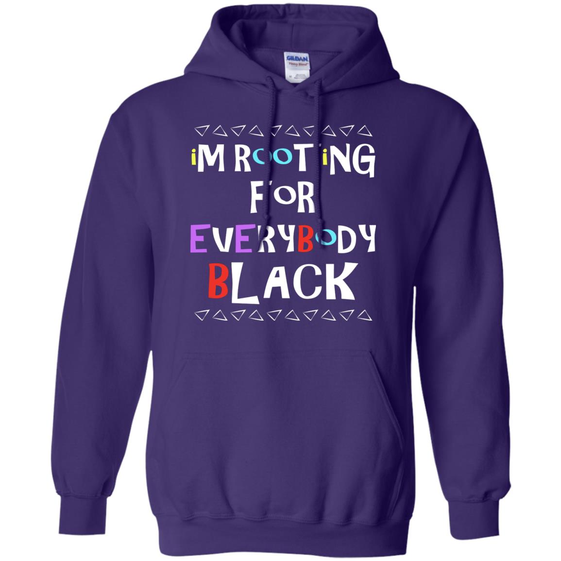 African American T-shirt I'm Rooting For Everybody Black Purple