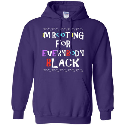 African American T-shirt I'm Rooting For Everybody Black Purple
