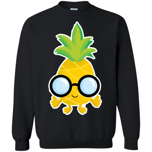 Funny Pineapple With Glasses For Boys Mens Shirt Black