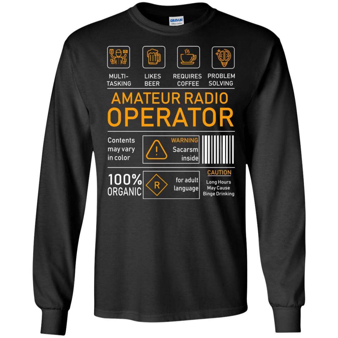 Amateur Radio Operator Gift Shirt Black