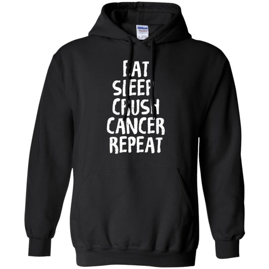Eat Sleep Crush Cancer Repeat Fight Strength T-shirt Black