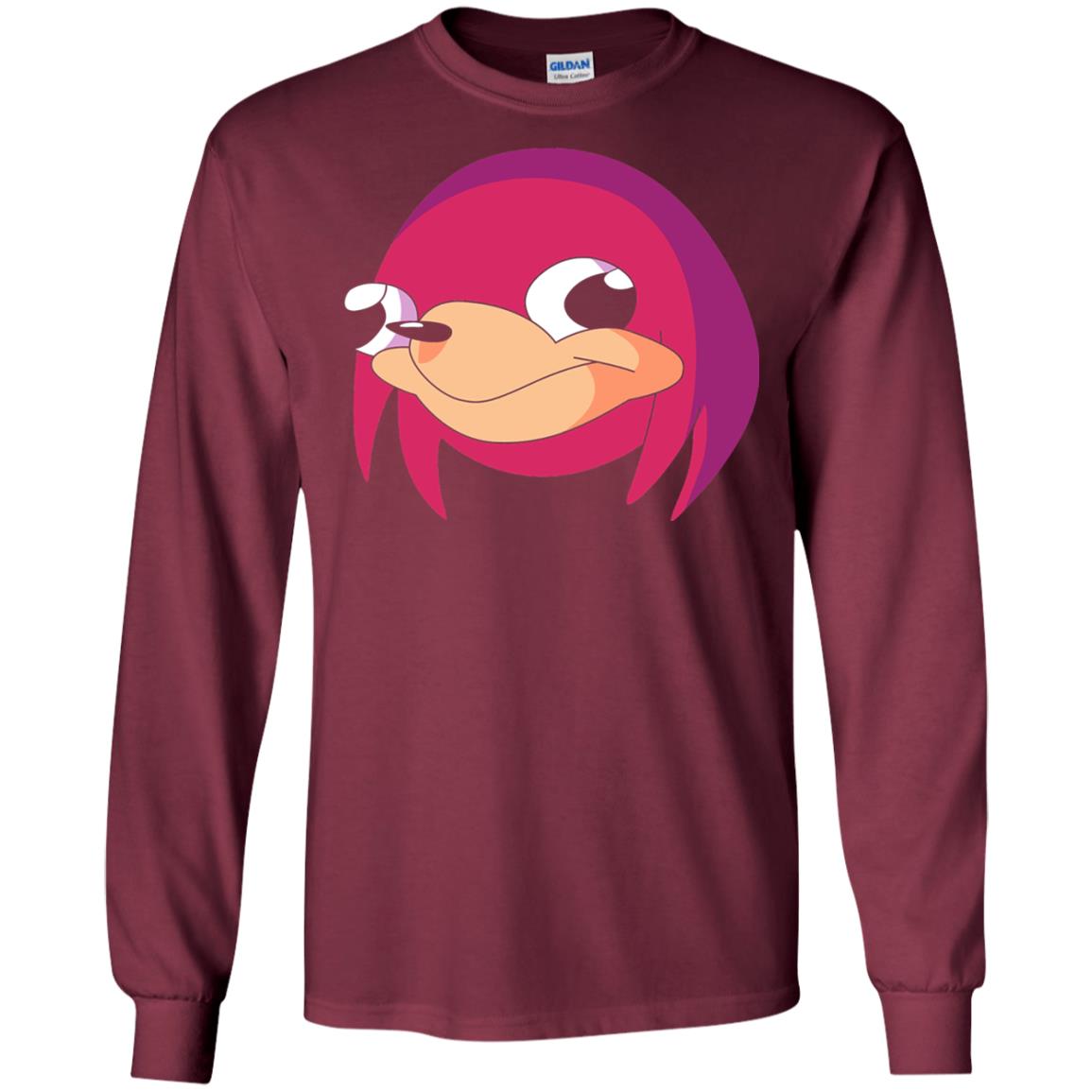 Cartoon T-shirt Ugandan Warrior Tribe Meme Maroon