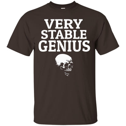 Very Stable Genius Funny T-shirt Dark Chocolate
