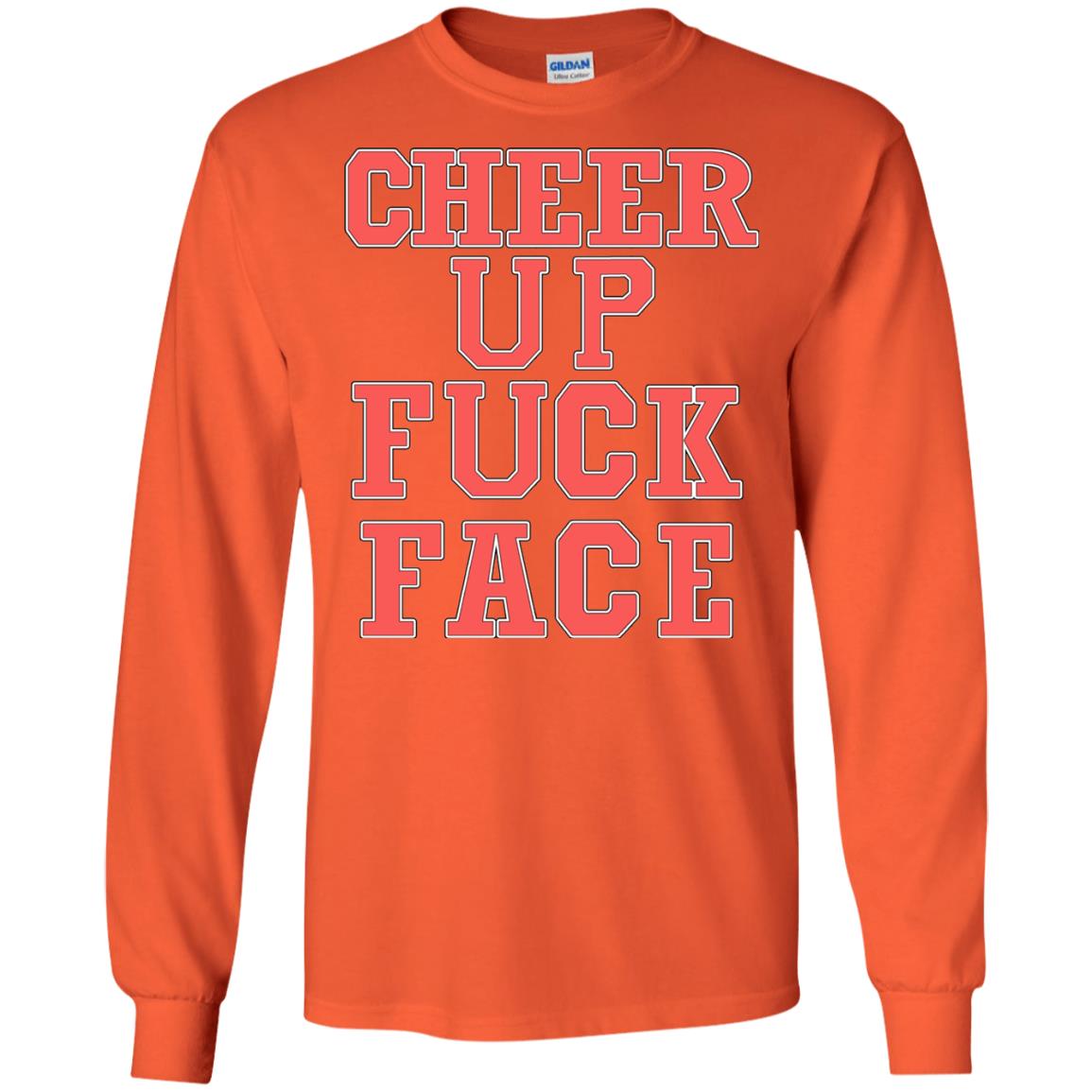 Cheer Up Face Shirt Orange