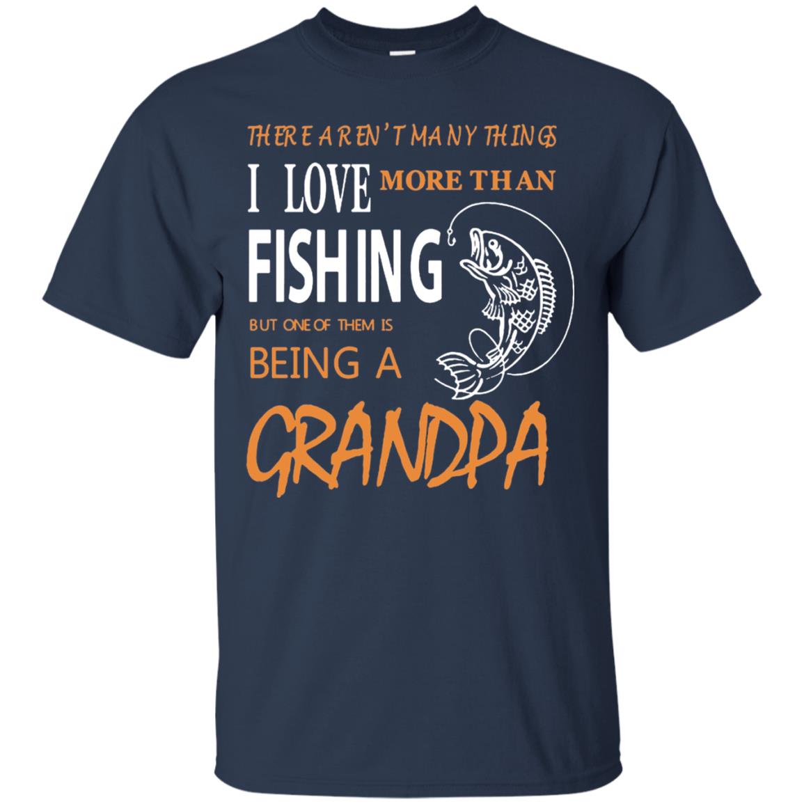 Fishing Grandpa Shirt I Love More Than Fishing Navy