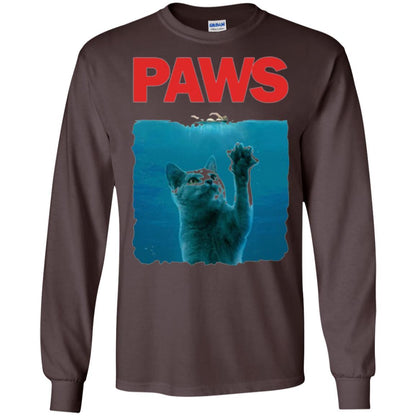 Cat Lover T-shirt Paws Kitten Meow Parody Dark Chocolate