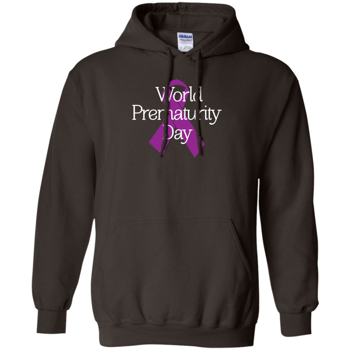Cancer Awareness T-shirt World Prematurity Day T-shirt Dark Chocolate