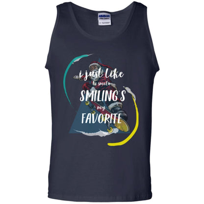 Christmas T-shirt I Just Like To Smile Smiling My Favorite Navy
