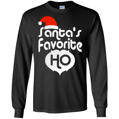 Christmas T-shirt Santa's Favorite Ho Black