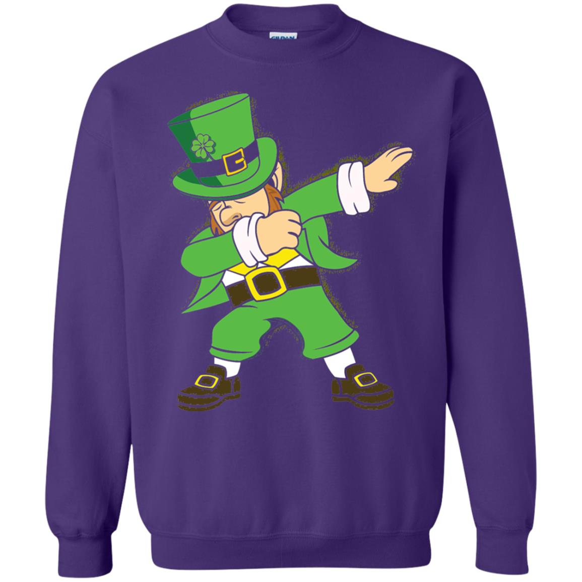Dabbing Leprechaun Irish Dab Dance St Patrick_s Day T-shirt Purple