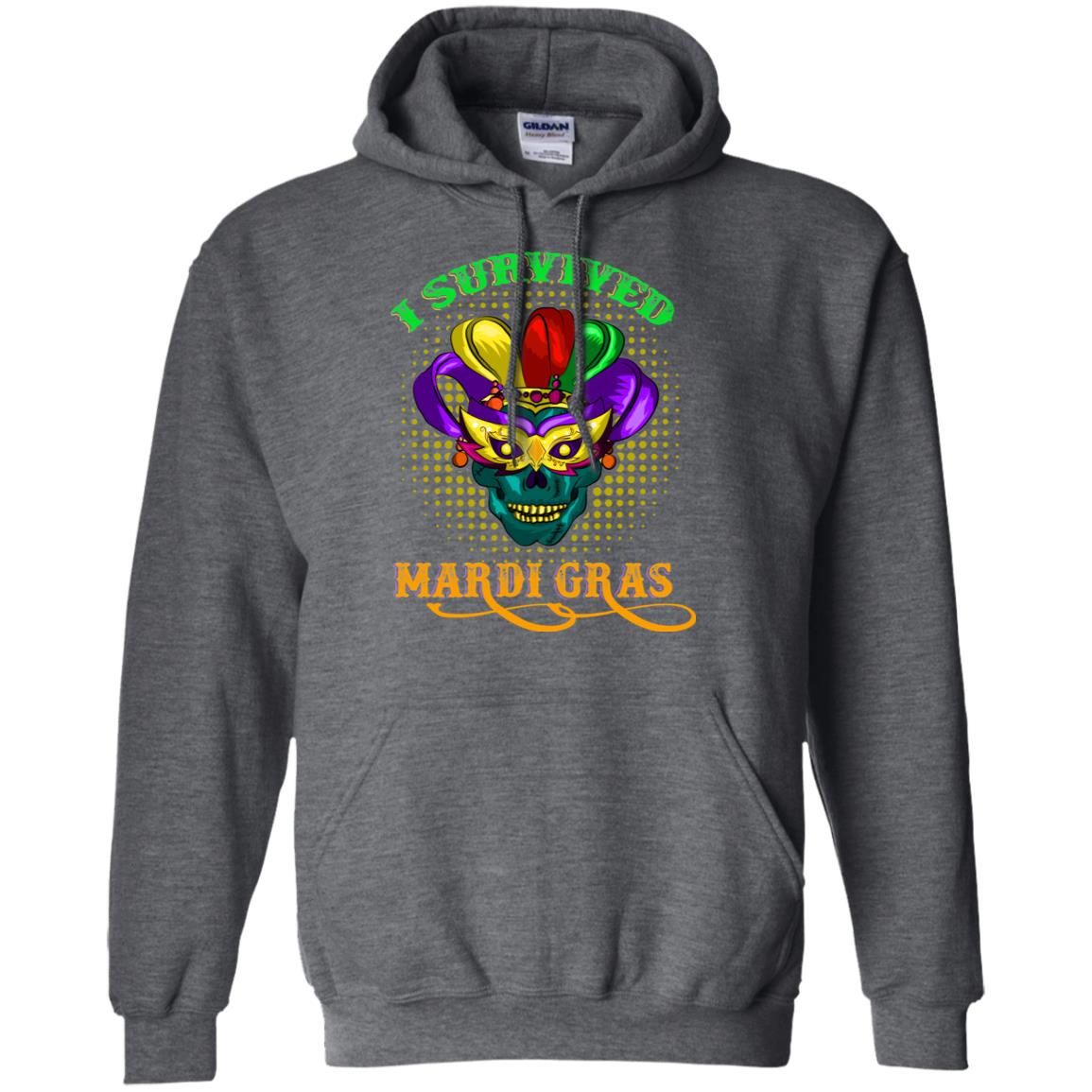 I Survived Mardi Gras Shirt Dark Heather