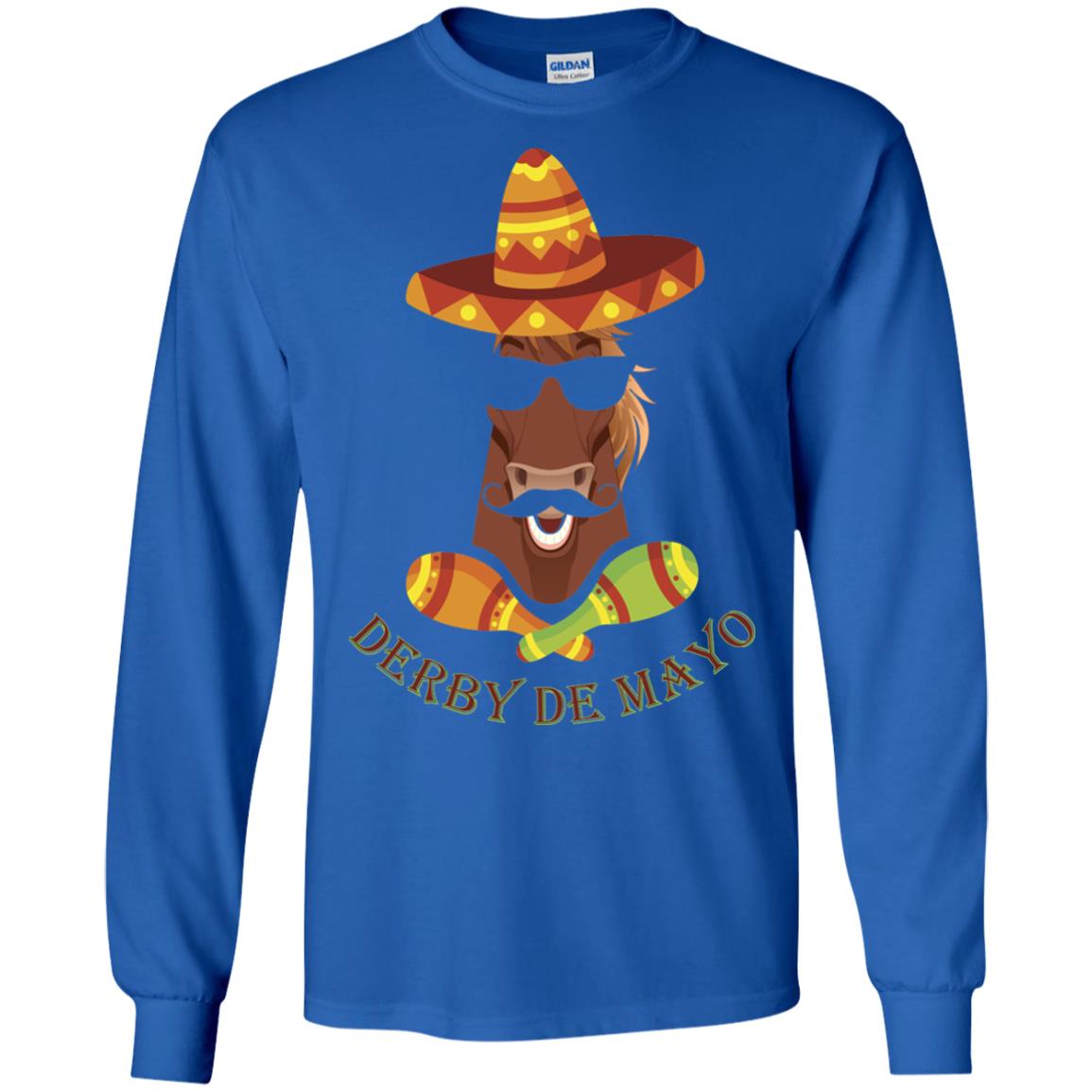 Derby De Mayo Kentucky Horse Race Sombrero Mexican T-shirt Royal