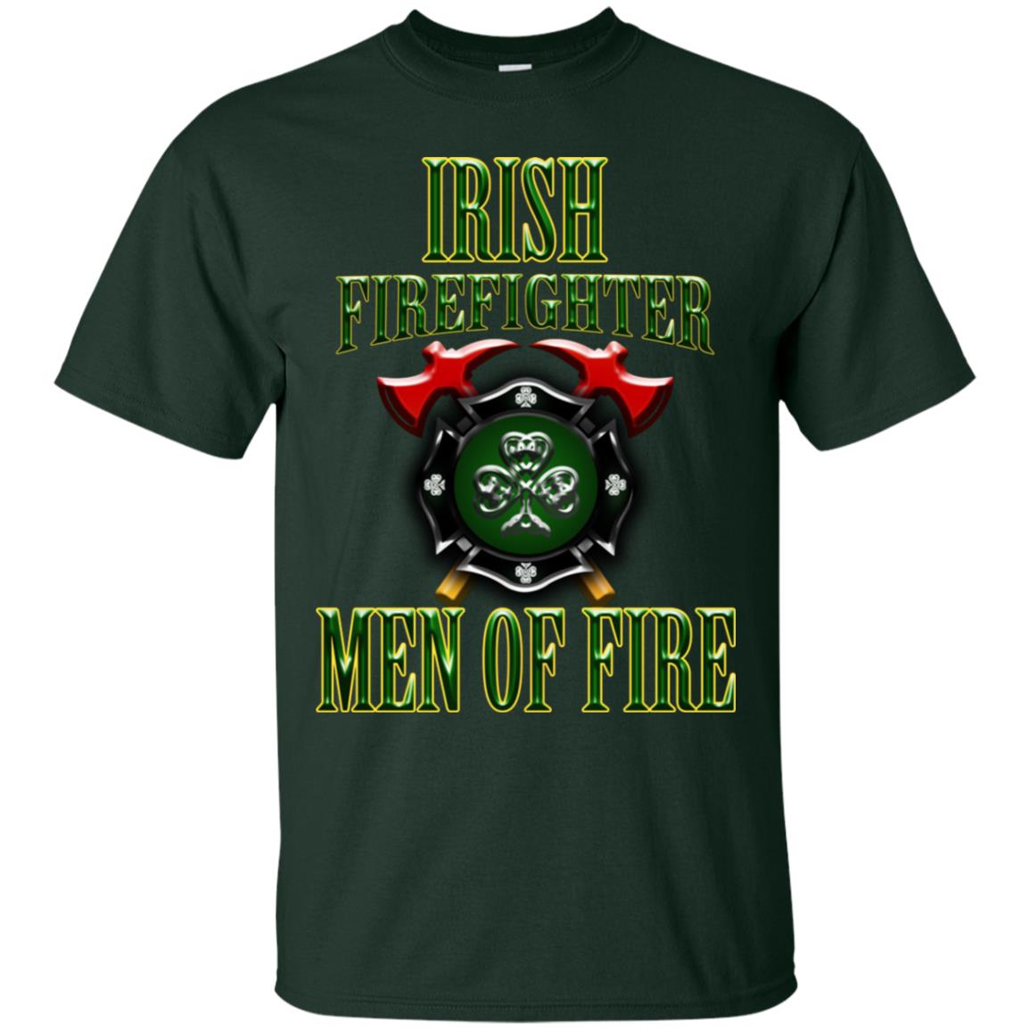 Irsh Firefighter Men Of Fire Irish Fireman Gift Shirt Forest