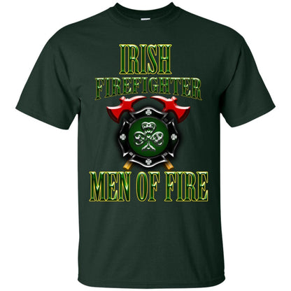 Irsh Firefighter Men Of Fire Irish Fireman Gift Shirt Forest