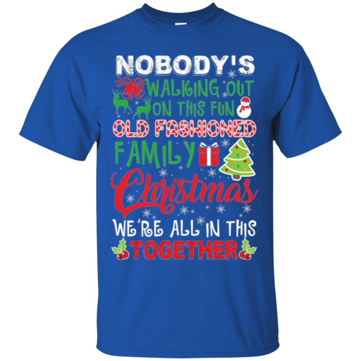 Christmas T-shirt We're All In This Together Royal