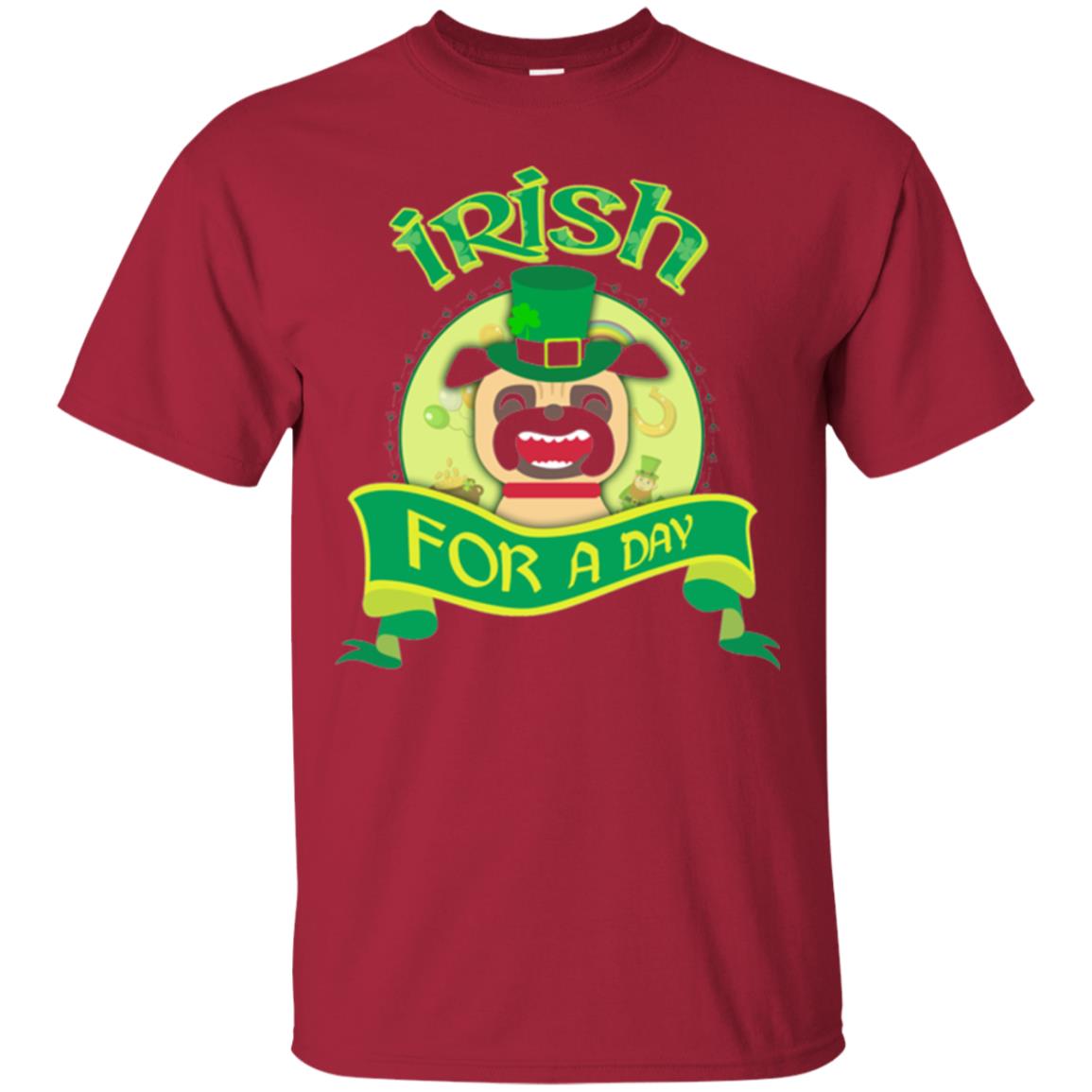 Saint Patrick_s Day T-shirt Amazing I_m Irish Pug Cardinal