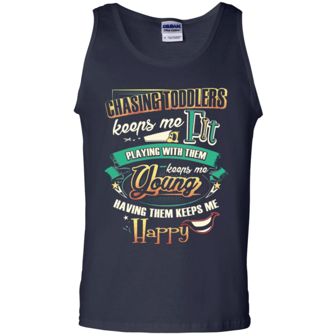 Chasing Toddlers Keeps Me Fit Shirt Navy