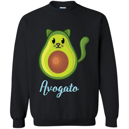 Avogato Avocado Cat Funny Avocato T-shirt Black