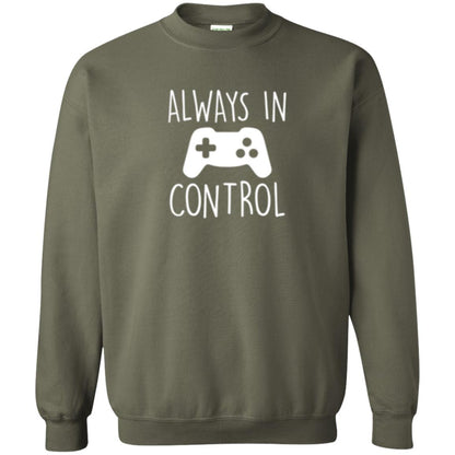 Gamer T-shirt Always In Control Video Game Military Green