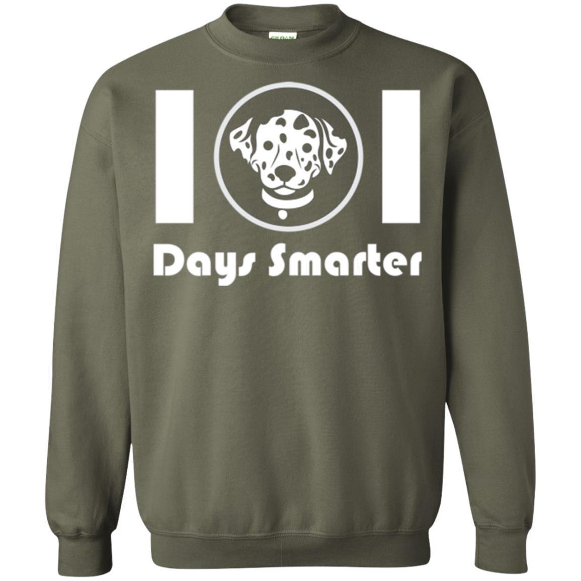 Dog Lovers T-shirt 101 Days Smarter Military Green