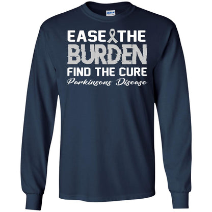 Ease The Burden Find The Cure Parkinson's Awareness T-shirt Navy