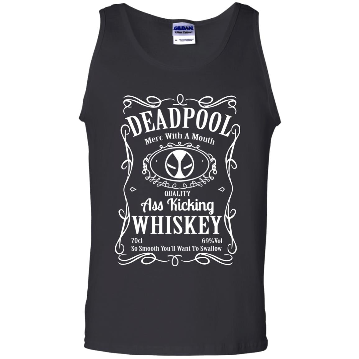 Deadpool Merc With A Mouth Quality Kiching Whiskey So Smooth You Will Want To Swallow Black