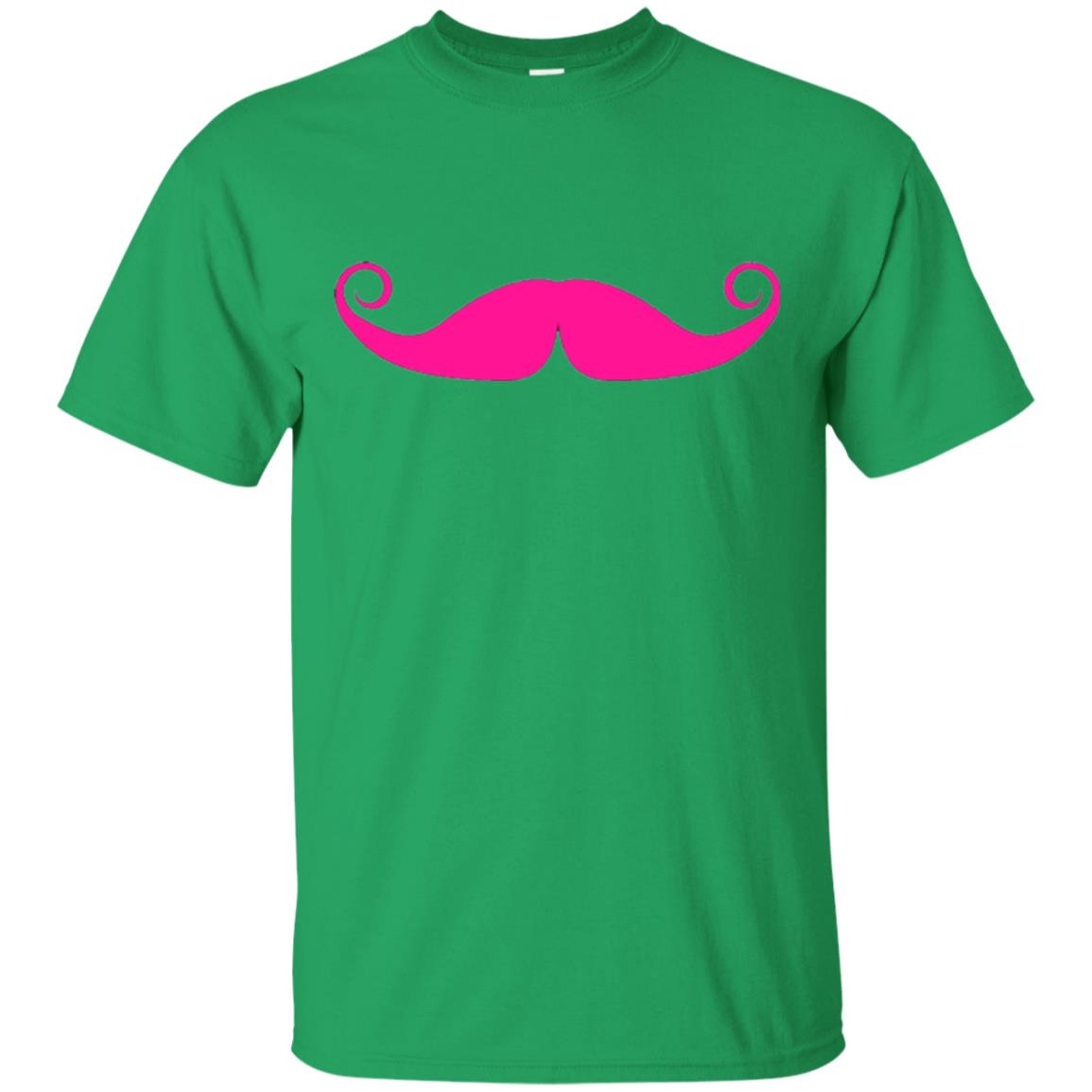 Pink Mustache T-shirt Funny Gift For Men Irish Green