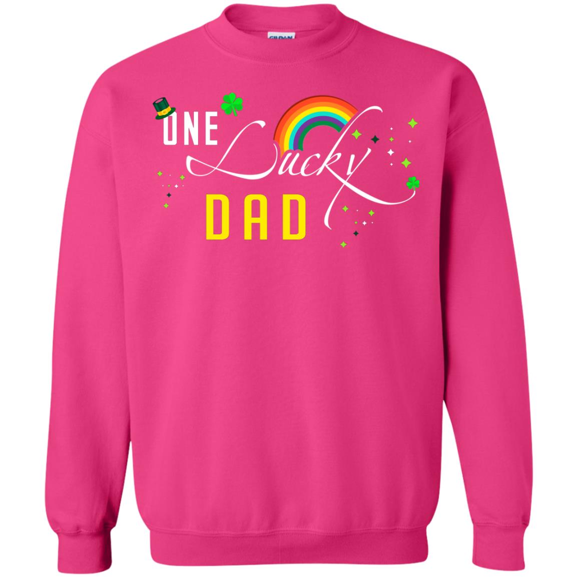 One Lucky Dad St. Patrick_s Day T-shirt Heliconia