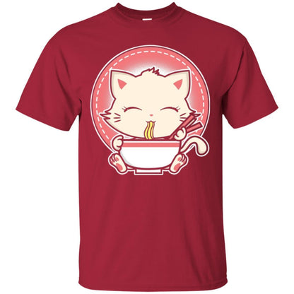 Anime T-shirt Kawaii Japanese Cat Ramen