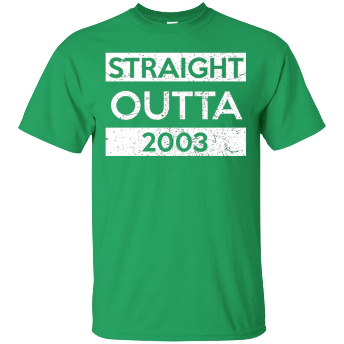 Brithday T-shirt Straight Outta 2003 Irish Green