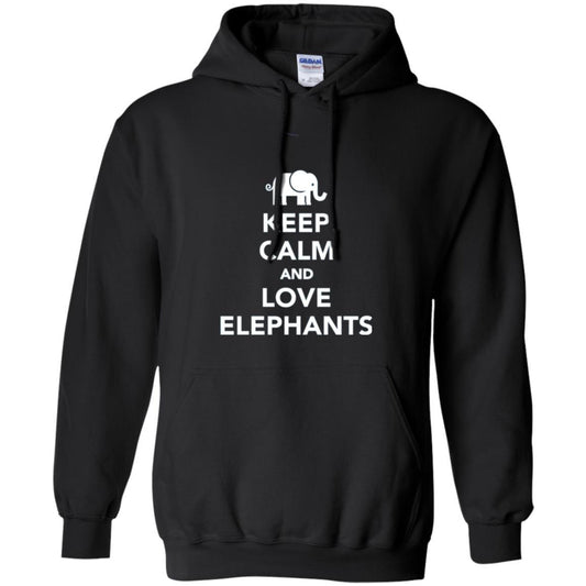 Elephant Lover T-shirt Keep Calm And Love Elephants T-shirt Black