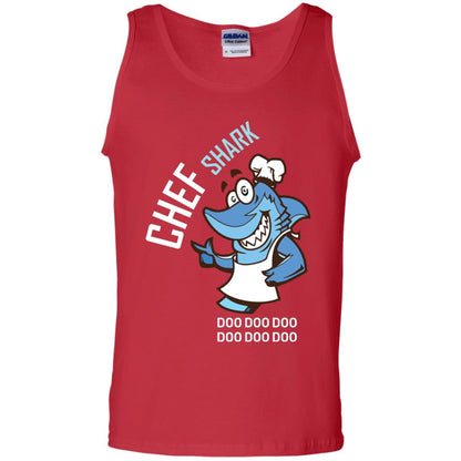 Chef Shark Doo Doo Doo Shirt For Cooker Red