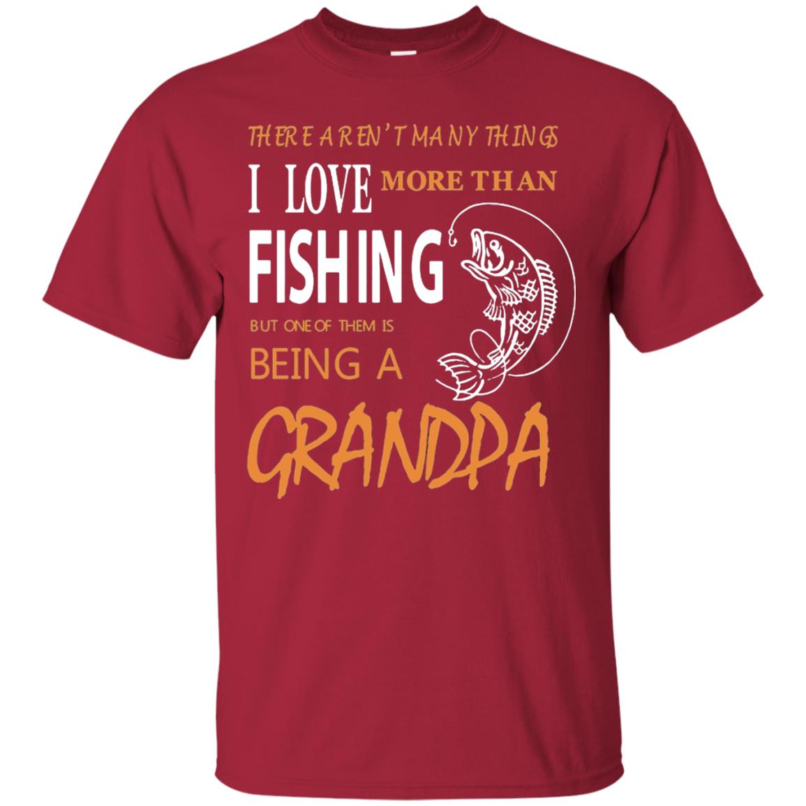Fishing Buddy Fishing Grandpa T-shirt Love More Than Fishing Cardinal