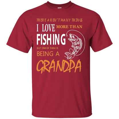 Fishing Buddy Fishing Grandpa T-shirt Love More Than Fishing Cardinal