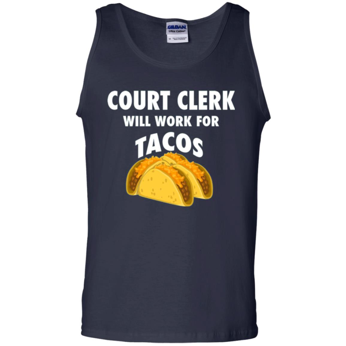 Court Clerk Will Work For Tacos T-shirt Navy