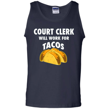 Court Clerk Will Work For Tacos T-shirt Navy