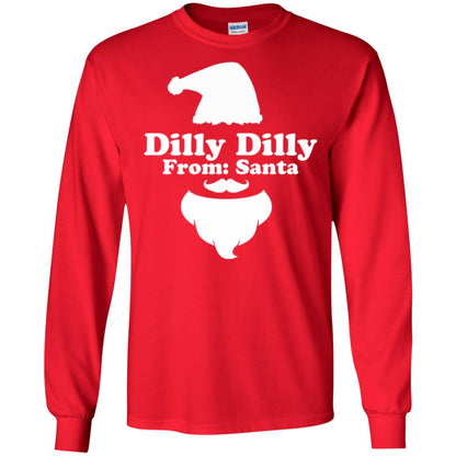 Christmas T-shirt Dilly Dilly From Santa Red