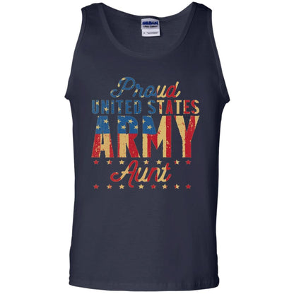 Proud United States Army Aunt Us Shirt Navy