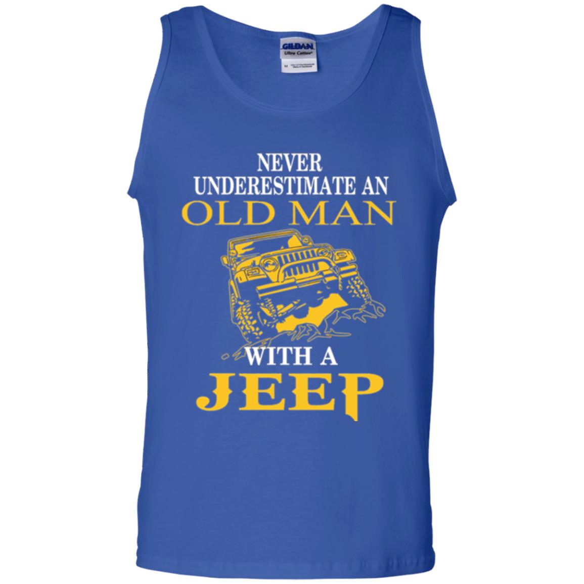Never Underestimate An Old Man With A Jeep T-shirt Royal