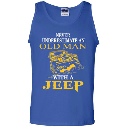 Never Underestimate An Old Man With A Jeep T-shirt Royal