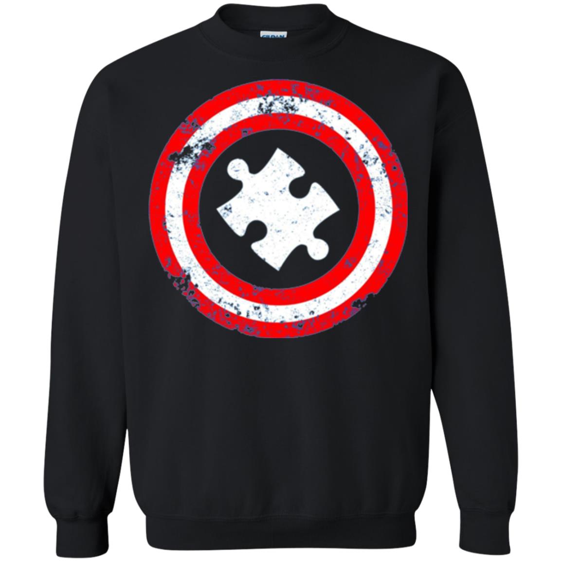 Captain Autism Superhero T-shirt Autism Awareness Black