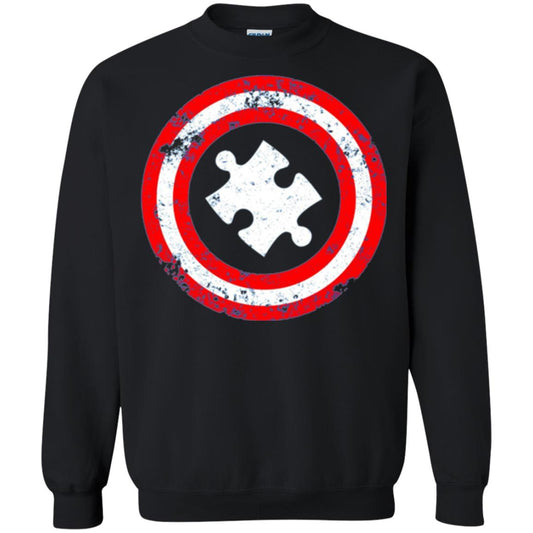 Captain Autism Superhero T-shirt Autism Awareness Black