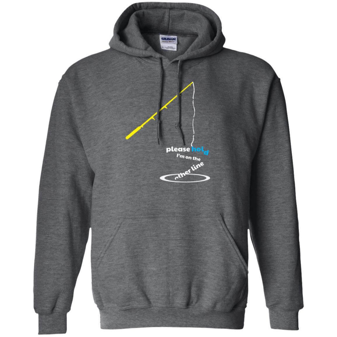 Fisherman T-shirt Please Hold I'm On The Other Line Dark Heather