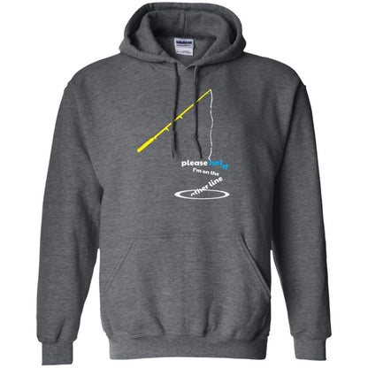 Fisherman T-shirt Please Hold I'm On The Other Line Dark Heather